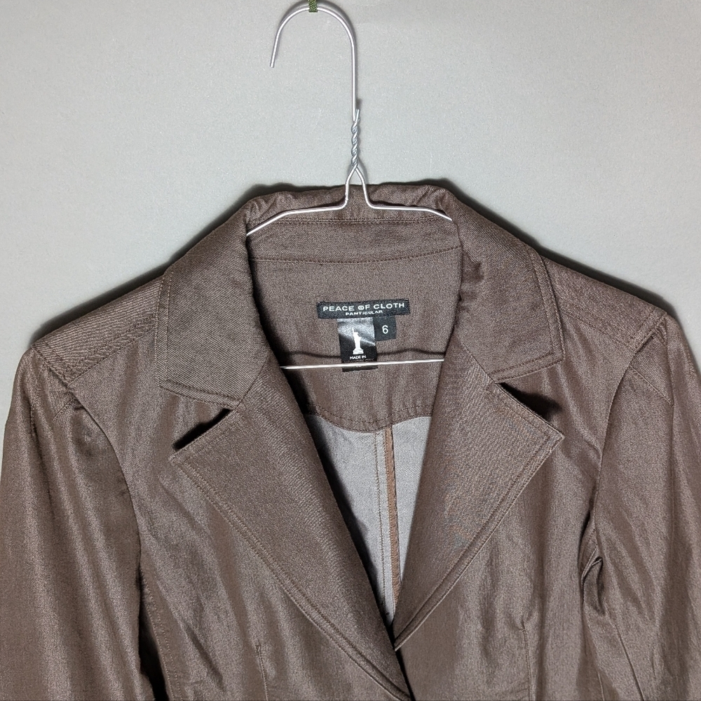 Peace of Cloth Tailored Blazer Panticular Espresso Brown Capsule Wardrobe USA - Picture 6 of 16